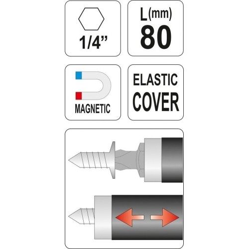 Screwdriver bit holder with magnet & extension