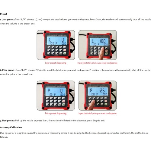 AC Diesel fuel electric transfer pump 220V with preset meter