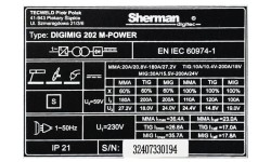 Pusautomačio KOMPLEKTAS Sherman DIGIMIG 202 M-POWER