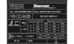 Inverter welder DIGITIG 200 LCD AC/DC