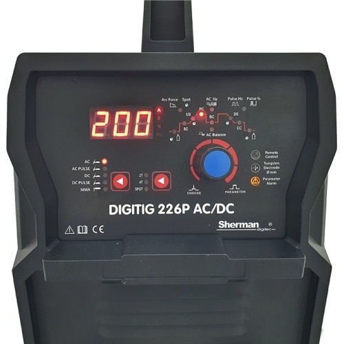 Inverterinis suvirinimo aparatas Sherman DIGITIG 226P AC/DC