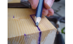 Pieštukas, drėgnai - sausai medienai žymėti, 240mm, 1vnt - drėgnai medienai žymėti