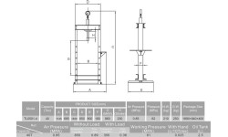 Pneumatic / hydraulic shop press with gauge 40t
