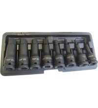 1/2" Dr. Deep bit socket impact set (HEX) 8pcs.
