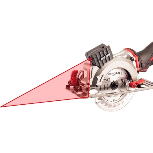 Akumuliatorinis diskinis pjūklas 115mm su laseriu 20V LI-ION