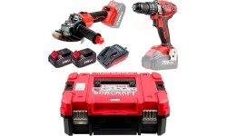 Li-ion Impact Cordless Driil and Angle Grinder set in XCUBE box