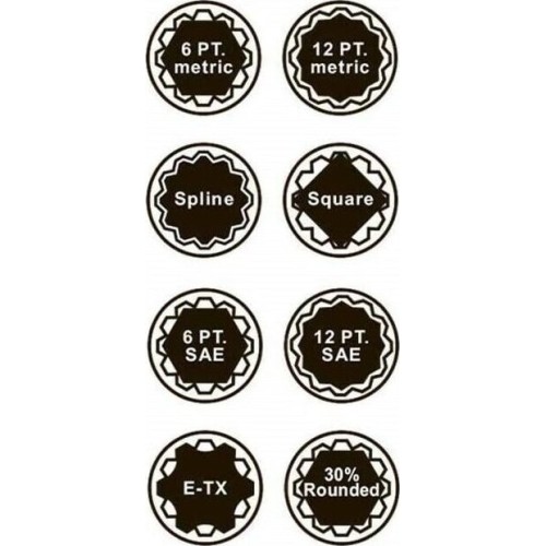 1/2" Galvučių rinkinys 13vnt. SPLINE