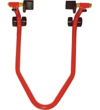 Motorcycle support stand for rear wheel