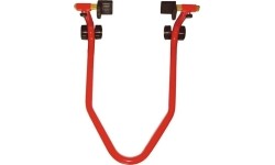 Motorcycle support stand for rear wheel