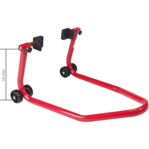 Motorcycle support stand for rear wheel