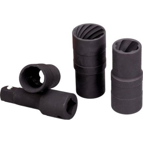 Twist extractor socket set 4pcs., 1/2" Dr.