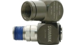 Universal connector 1/4" (ext & int thread) swivel 360°