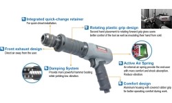 Air hammer 190mm (round 10mm) kit 5pcs