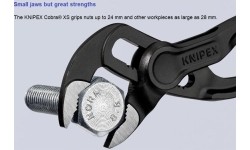 Santechninės replės 100mm KNIPEX Cobra XS (su fiksavimu)