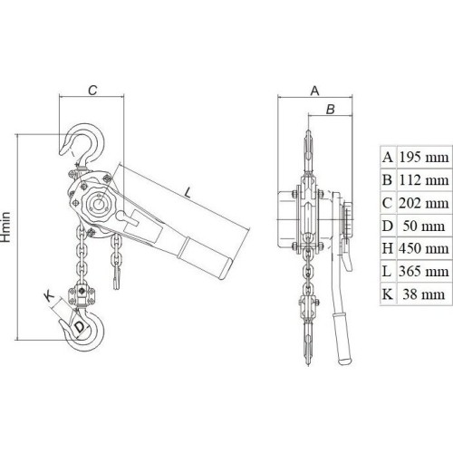 Double lever block 3.0t