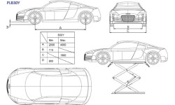 Scissor hydraulic lift, 3t, 380V