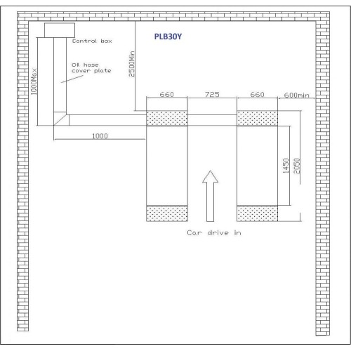 Scissor hydraulic lift, 3t, 380V