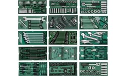 Roller cabinet with tool set trays, 300pcs.