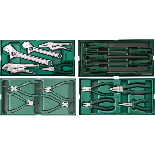 Roller cabinet with tool set trays, 300pcs.