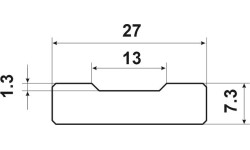 Trapezoidal self-adhesive ceramic washer WT-601 grade II