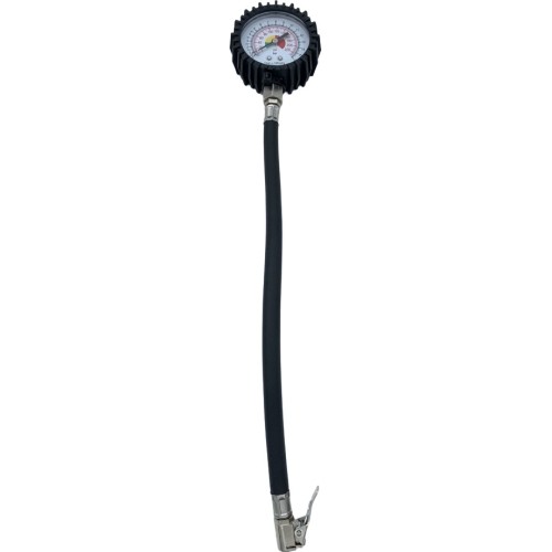 Tire inflating gun with manometer