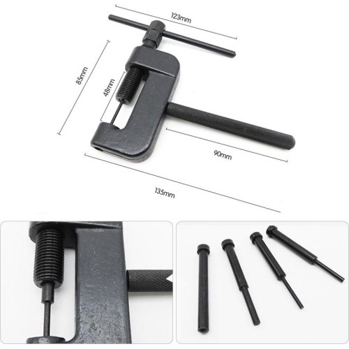 Grandinės kniedijimo ir atskyrimo įrankių rinkinys