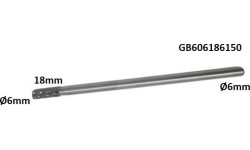 Long carbide rotary burr shape B cylinder (ZYAS) with end cut Ø6 x 18mm