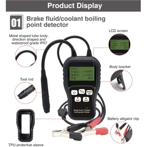 Brake fluid / coolant boiling point tester