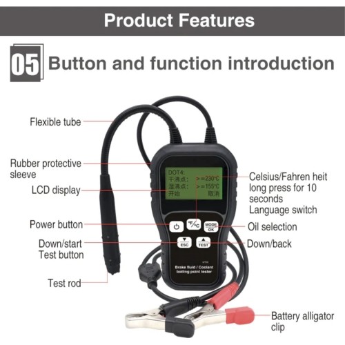 Brake fluid / coolant boiling point tester