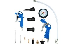 Prapūtimo, pripūtimo pistoletų ir priedų rinkinys 13vnt.