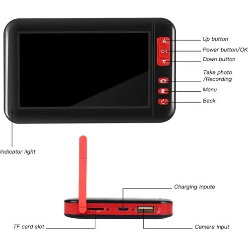 Endoskopas su LCD Ø 8mm, 5m