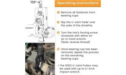Heavy duty universal joint puller U-joint