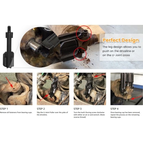 Heavy duty universal joint puller U-joint