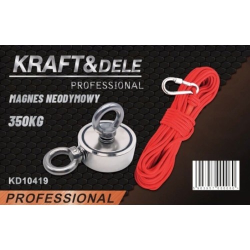 Neodymium magnet handle with rope, 350kg