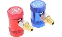 AC R1234yf quick coupler 1/4'' male port high/low 2pcs