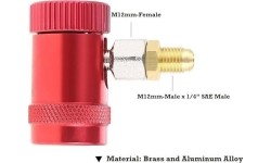 AC R1234yf quick coupler 1/4'' male port high/low 2pcs