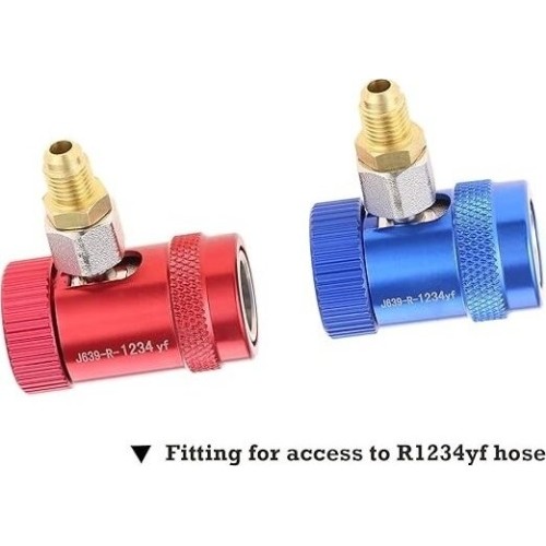 AC R1234yf quick coupler 1/4'' male port high/low 2pcs
