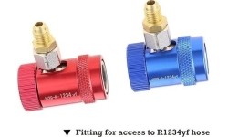 AC R1234yf quick coupler 1/4'' male port high/low 2pcs