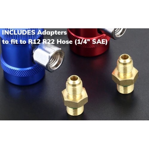 AC R1234yf quick coupler 1/4'' male port high/low 2pcs