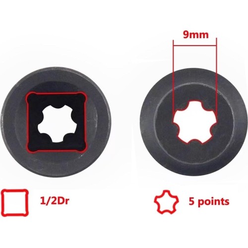 Special socket for TESLA battery cover