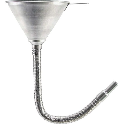 Metal funnel with spout, long hose 370mm