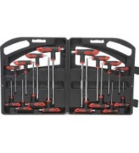 T-Handle ball point hex and torx key set 16pcs