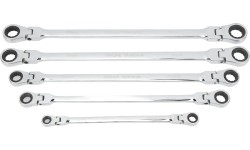 Prailg. raktų su lanksčia terkšle rinkinys 5vnt. (8-19mm)