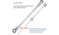 Prailg. raktų su lanksčia terkšle rinkinys 5vnt. (8-19mm)