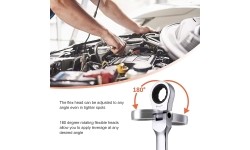 Prailg. raktų su lanksčia terkšle rinkinys 5vnt. (8-19mm)