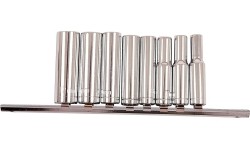 1/4" Deep sockets set 9pcs