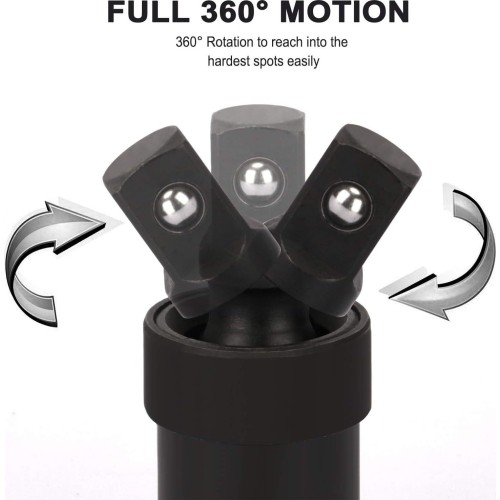 1/4" + 3/8" + 1/2" Dr. Impact universal joint set 3pcs.