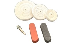 Polishing set with paste for hard metals (6pcs)