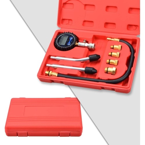 Kompresijos matuoklio benzininiam varikliui rinkinys 8vnt. (skaitmeninis)