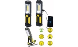 Prožektorius darbui COB (3W) + LED5 (įkraunamas)